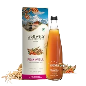Wellwith Sea Buckthorn Femwin (Femwell) Ayurvedic Juice | Grocsy