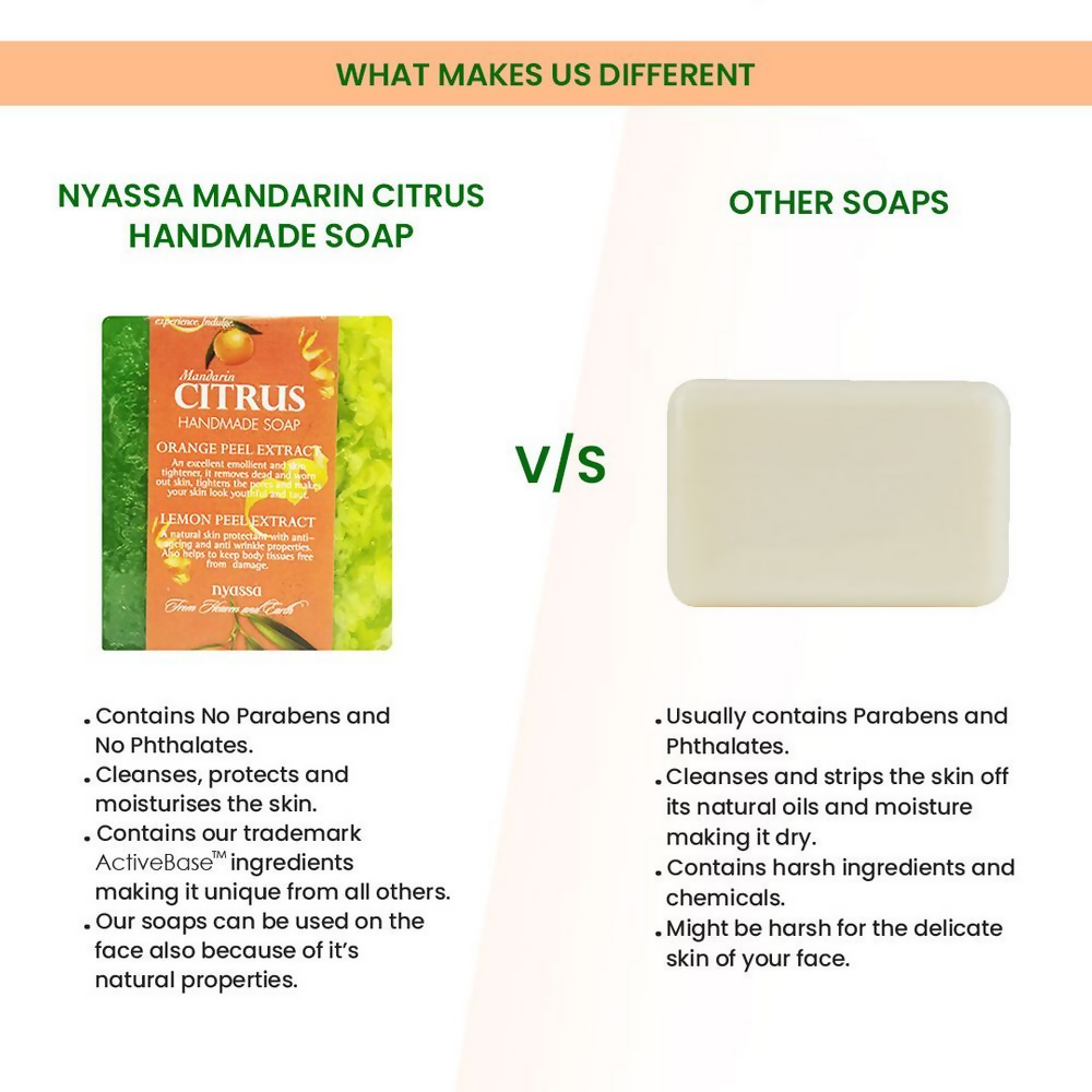 Nyassa Mandarin Citrus Soap Orange & Lemon Extracts | Grocsy