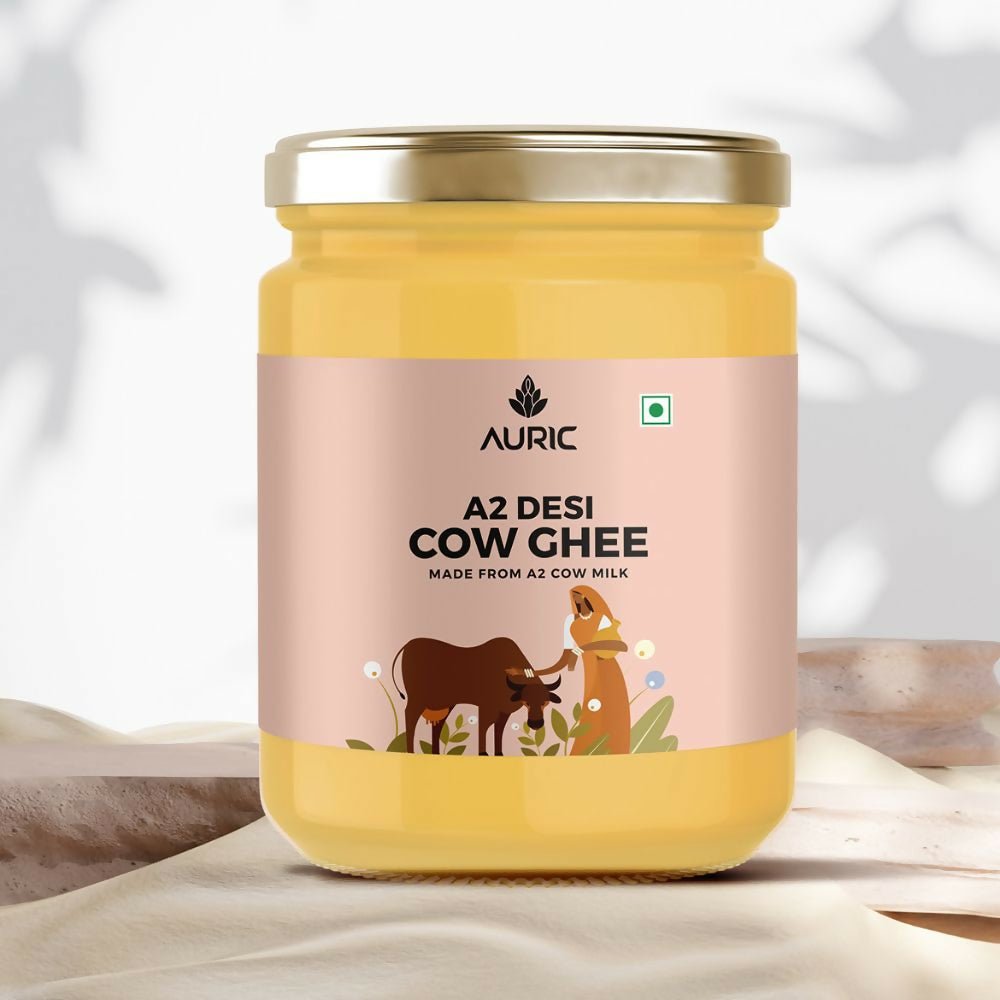 Auric A2 Bilona Desi Cow Ghee - Pure Brijwasi Ghee - Bilona Curd Churned | Grocsy