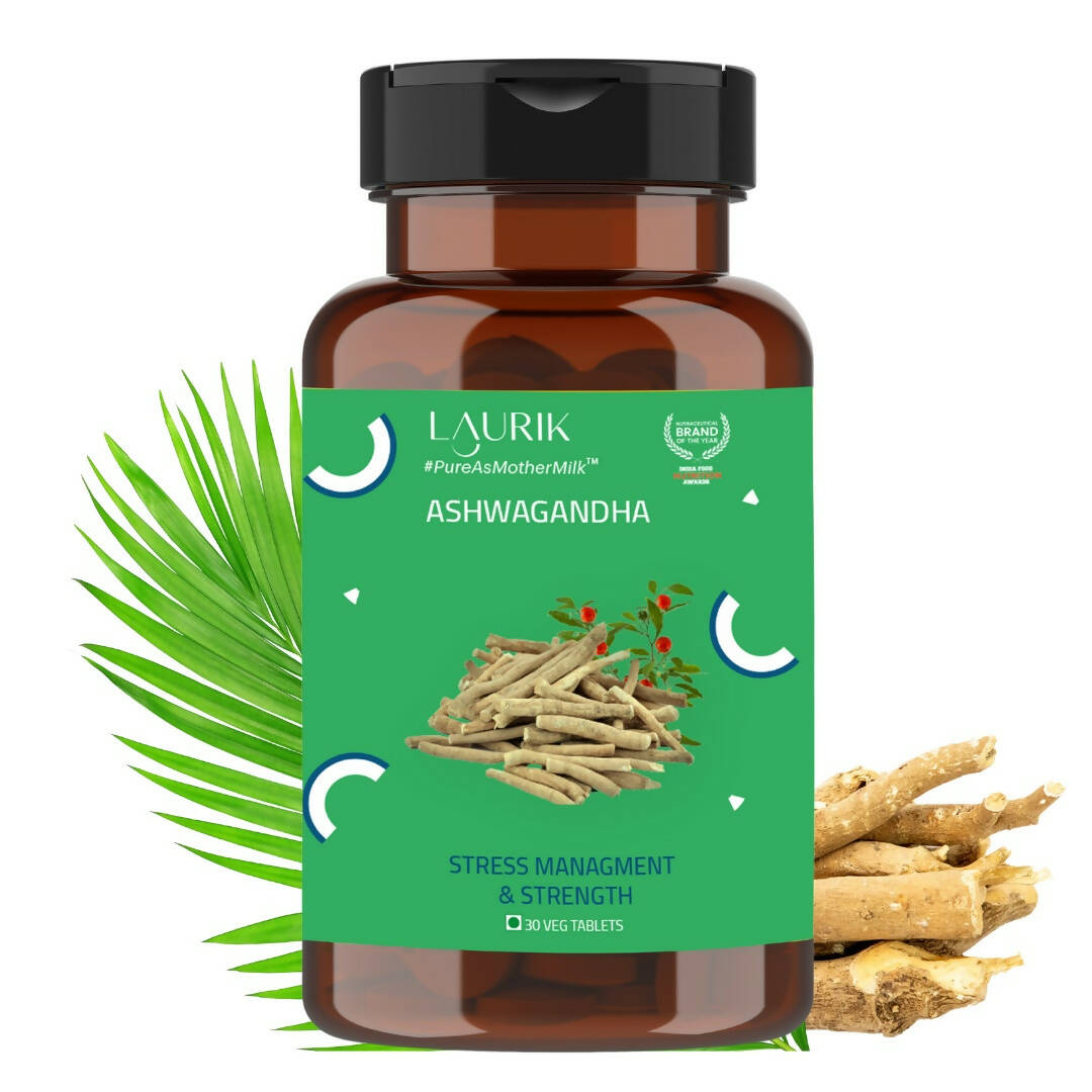 Laurik Ashwagandha Tablets With 5% Withanolides Ashwagandha For Natural Vitality For Men & Women | Grocsy