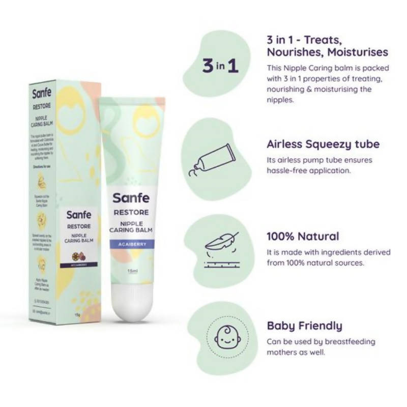 Sanfe Restore Nipple Caring Balm (Acaiberry) | Grocsy