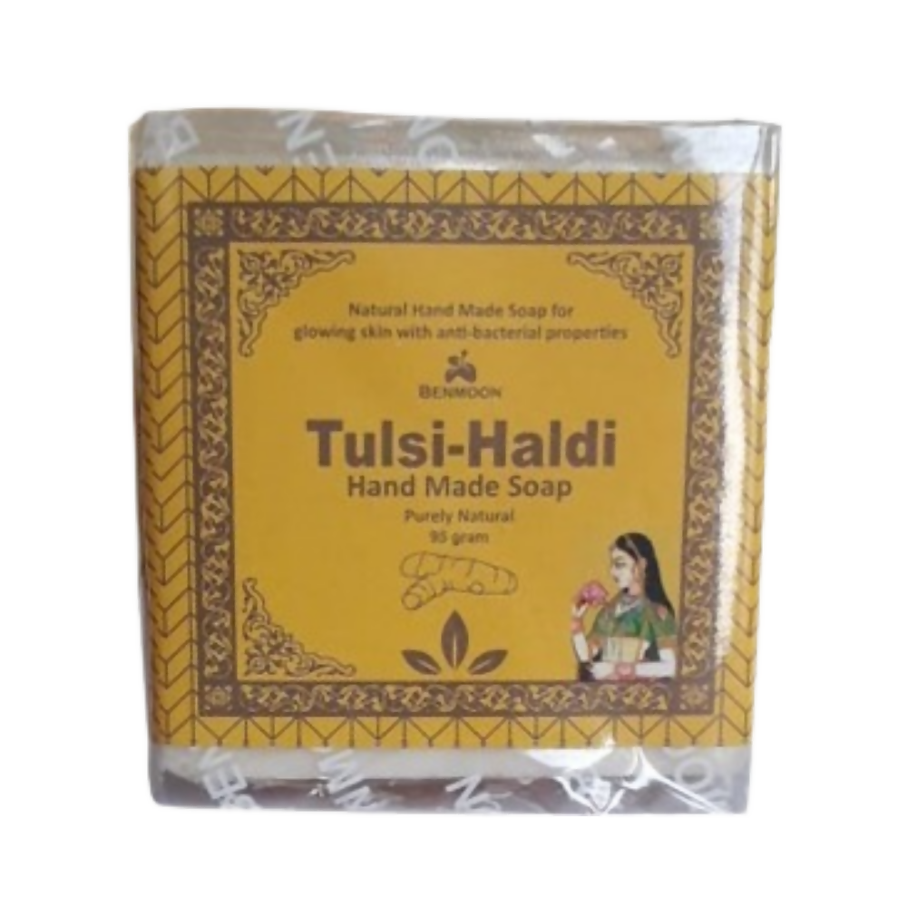 Benmoon Ayurveda Tulsi- Haldi Hand Made Soap | Grocsy