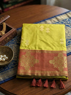 Shree Shyam Fashion Mustard Soft Silk Saree | Grocsy