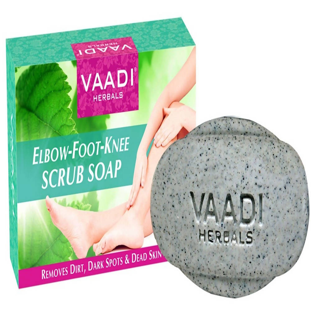 Vaadi Herbals Elbow Foot Knee Scrub Soap with Almond and Walnut Scrub | Grocsy