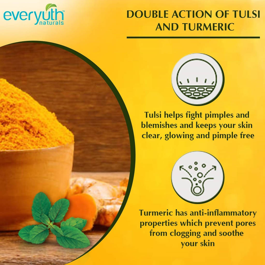 Everyuth Naturals Anti Acne Anti Marks Tulsi Turmeric Face Wash | Grocsy