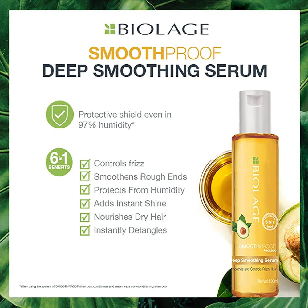 Biolage Smoothproof Avocado Deep Smoothing Serum Deep Smoothening With Avocado & Grape Seed Oil | Grocsy