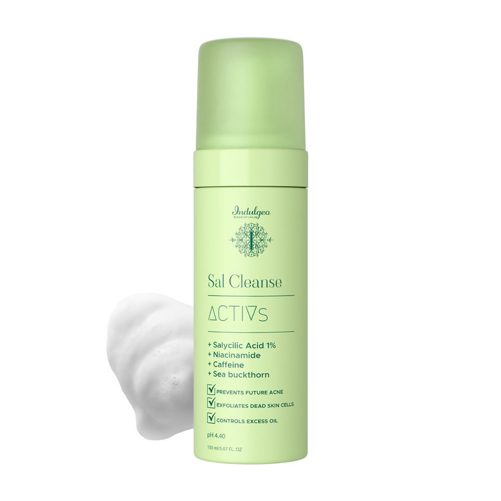 Indulgeo Essentials Sal Cleanse - Salicylic Acid Foaming Face Wash | Grocsy