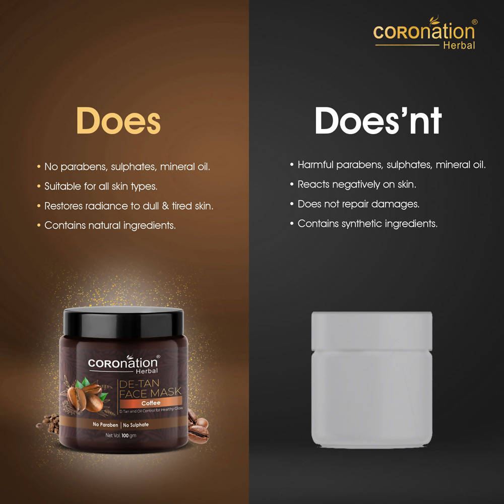 Coronation Herbal Coffee De-Tan Face Mask | Grocsy