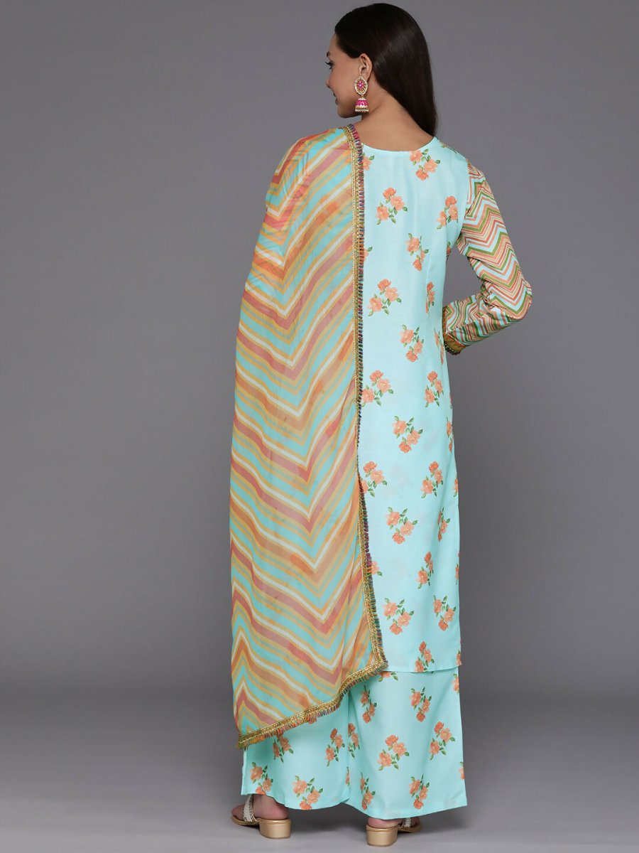 Ahalyaa Women's Traditional wear Kurta Set - Blue | Grocsy