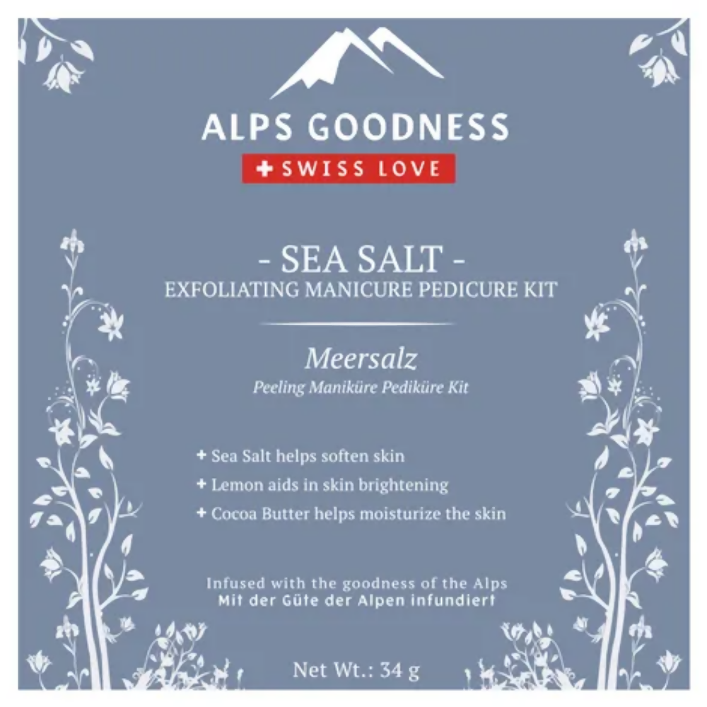 Alps Goodness Sea Salt Exfoliating Manicure Pedicure Kit | Grocsy