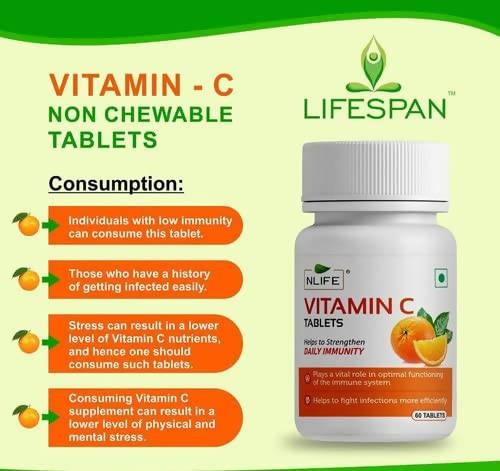 NLife Vitamin C Tablets | Grocsy