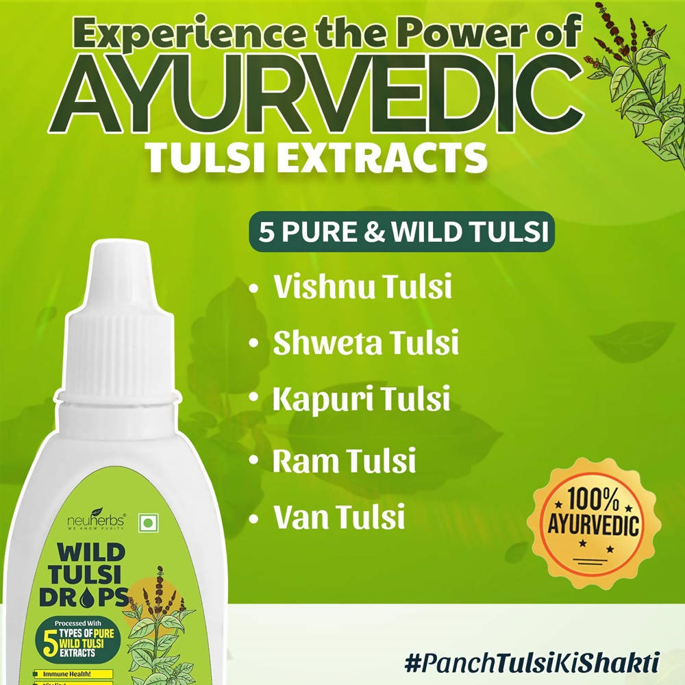Neuherbs Wild Tulsi Drops | Grocsy