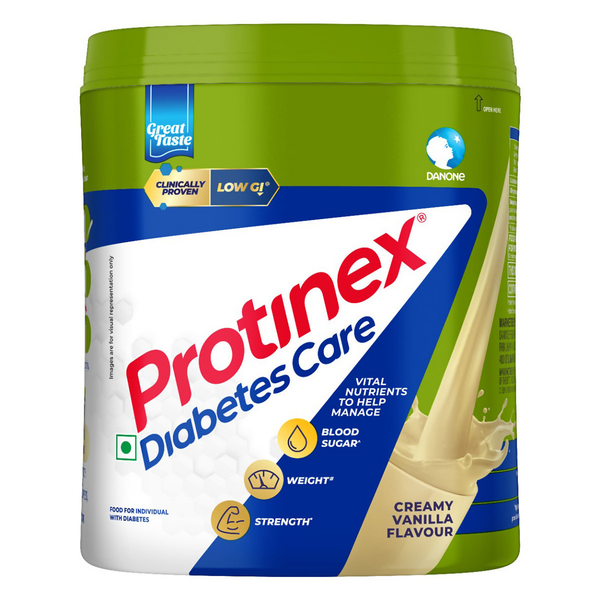 Protinex Diabetes Care Nutritional Drink Powder for Adults - Creamy Vanilla Flavor | Grocsy