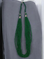 Inhanns Bloom Handmade Beaded Only Necklace - 12 Layers - Dark Green Necklace | Grocsy