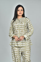 Morchari Digital Print Semi Muslin Co-Ord Set Top & Trouser-Multicolor | Grocsy