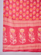 Joban Fashion Printed Pink Pure Cotton Kurta Set | Grocsy