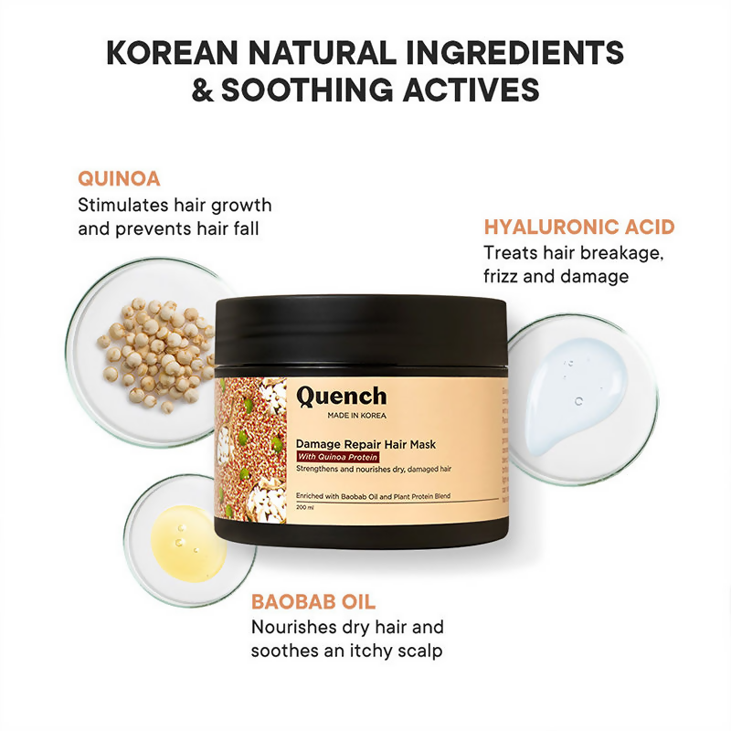 Quench Damage Repair Hair Mask With Quinoa Protein | Grocsy