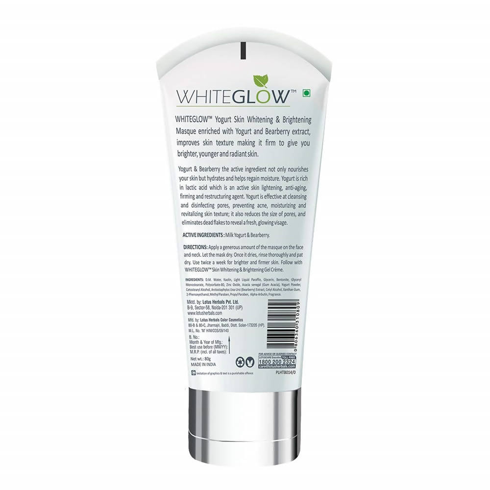 Lotus Herbals White Glow Yogurt Skin Whitening And Brightening Masque | Grocsy