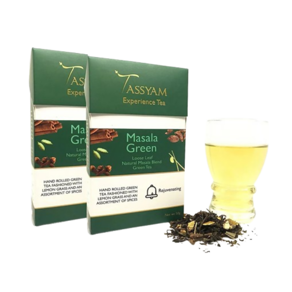 Tassyam Organics Masala Green Tea - Box | Grocsy