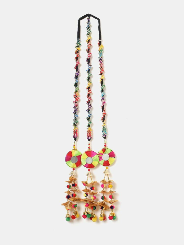 Ruby Raang Golden Work Parandi | Grocsy