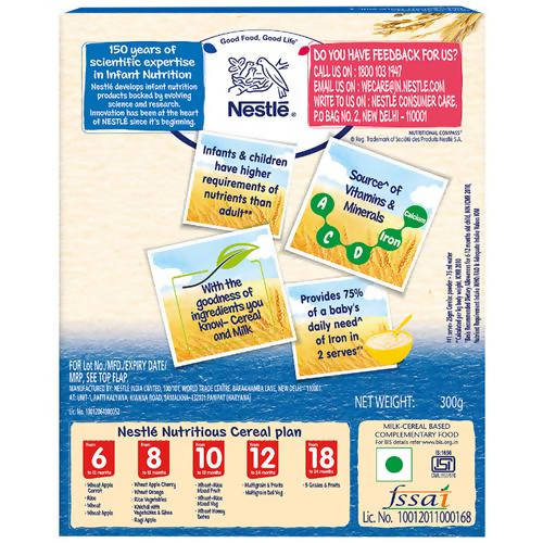 Nestle Cerelac Baby Cereal with Milk - Rice Vegetables, From 8 to 12 Months | Grocsy