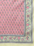 Yufta Pink printed kurta with Trouser & Dupatta Set | Grocsy
