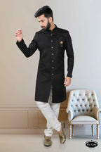 Joban Fashion Men's Black TR Kurta with Pyjama | Grocsy