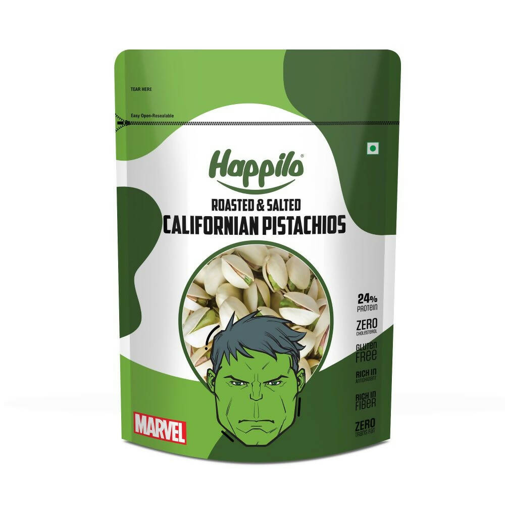 Happilo Roasted & Salted Californian Pistachios-Marvel Hulk Edition | Grocsy