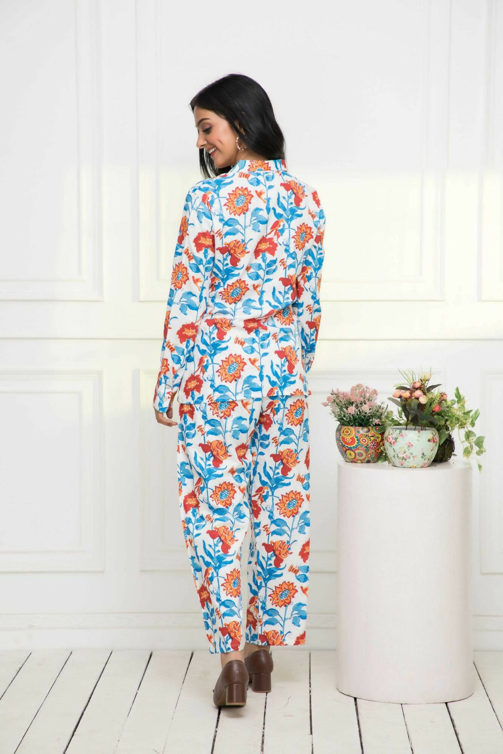 Myshka Women Multi Printed Romantic Florals Co-Ords | Grocsy