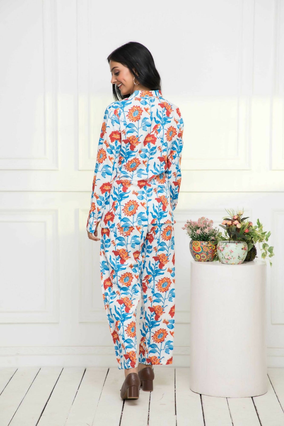 Myshka Women Multi Printed Romantic Florals Co-Ords | Grocsy