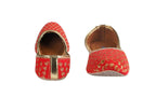 Tiny Bugs Girls Sequin Detailing Ethnic Juttis - Red | Grocsy