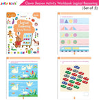 Jolly Kids Clever Beaver Ages 4-5 Years Fun Learning Activities Workbooks Set of 5 | English-Maths-EVS-Good Habit-Logical Reasoning | Grocsy