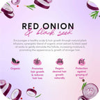 Careberry Organic Red Onion & Black Seed Stimulating Shampoo For Anti Hair Fall | Grocsy