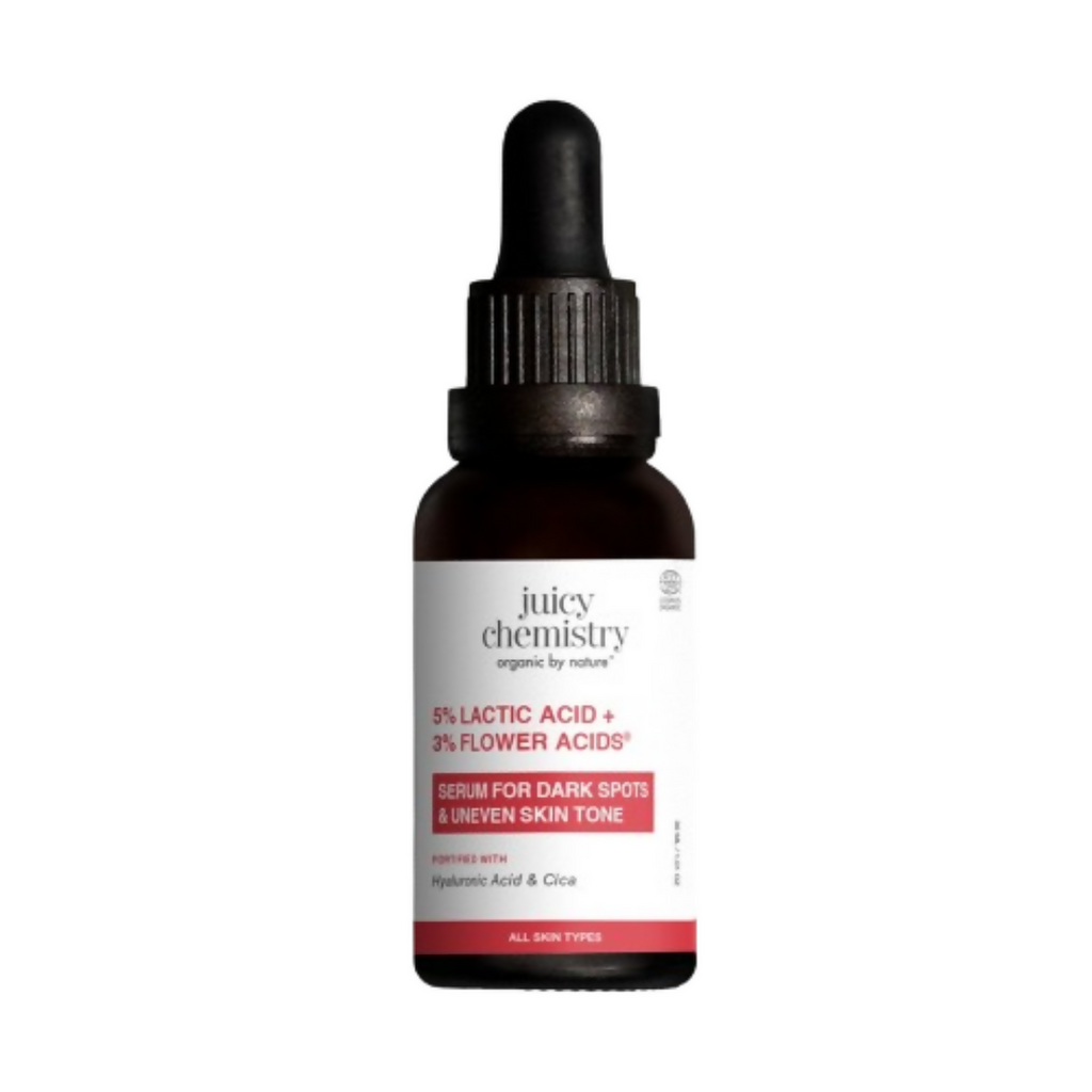 Juicy Chemistry 5% Lactic Acid + 3% Flower Acids Face Serum | Grocsy