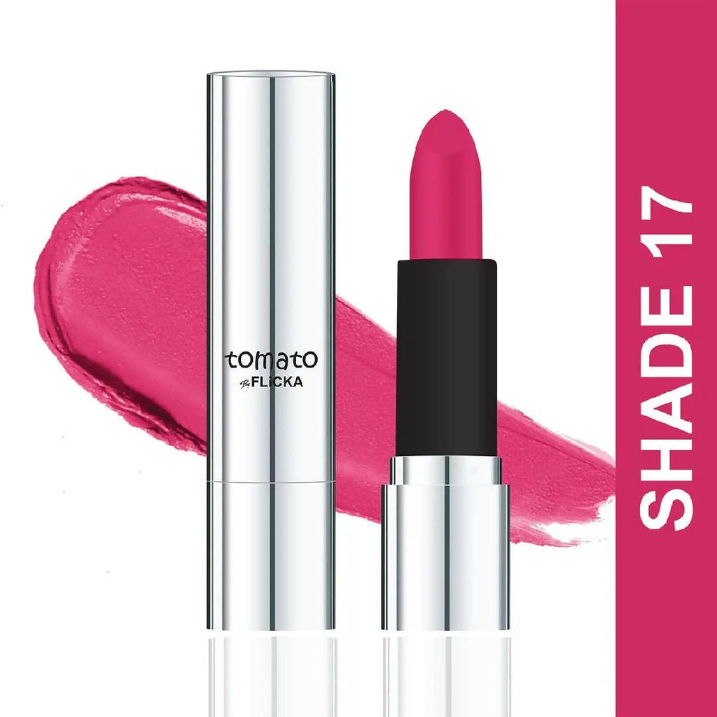 FLiCKA Tomato Matte Finish Lipstick Shade 17 - Pink | Grocsy