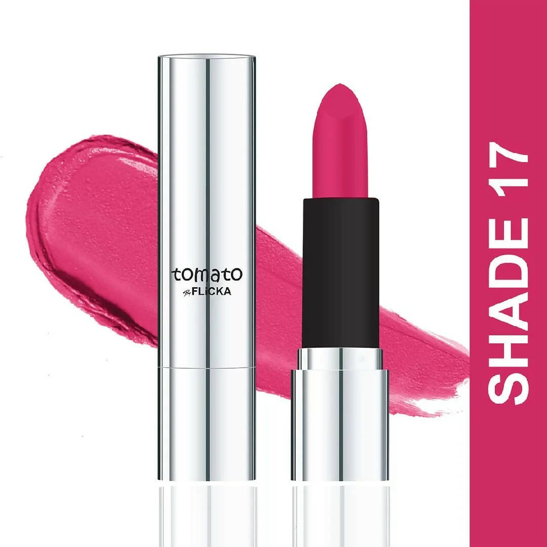 FLiCKA Tomato Matte Finish Lipstick Shade 17 - Pink | Grocsy