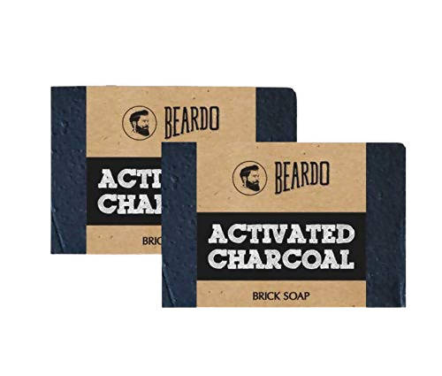 Beardo Activated Charcoal Brick Soap | Grocsy