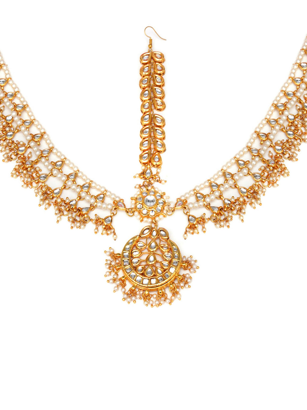 Kundan Layered Matha Patti (Gold) - Ruby Raang | Grocsy