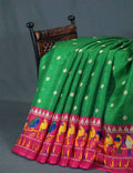 Mango Green Colored with Buttes Semi Silk Kota Saree By Gayathri Reddy Designer Studio | Grocsy