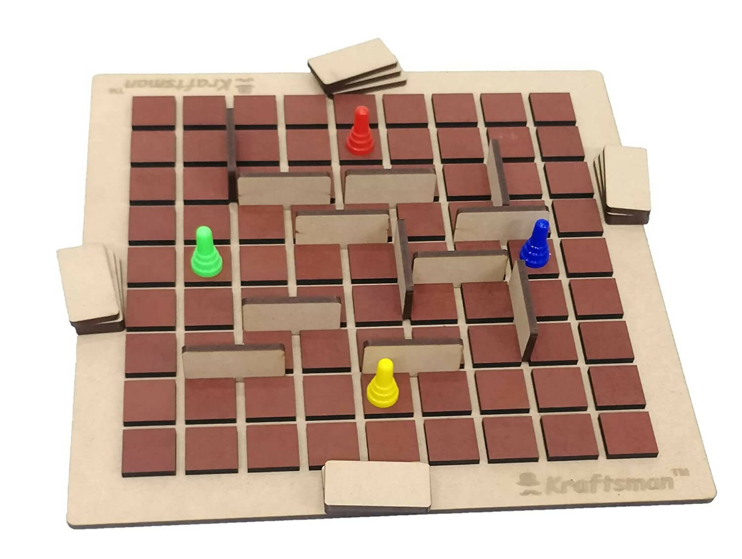 Kraftsman Wooden Corridor Board Game | 2-4 Players Board Game for All Age Groups | Grocsy