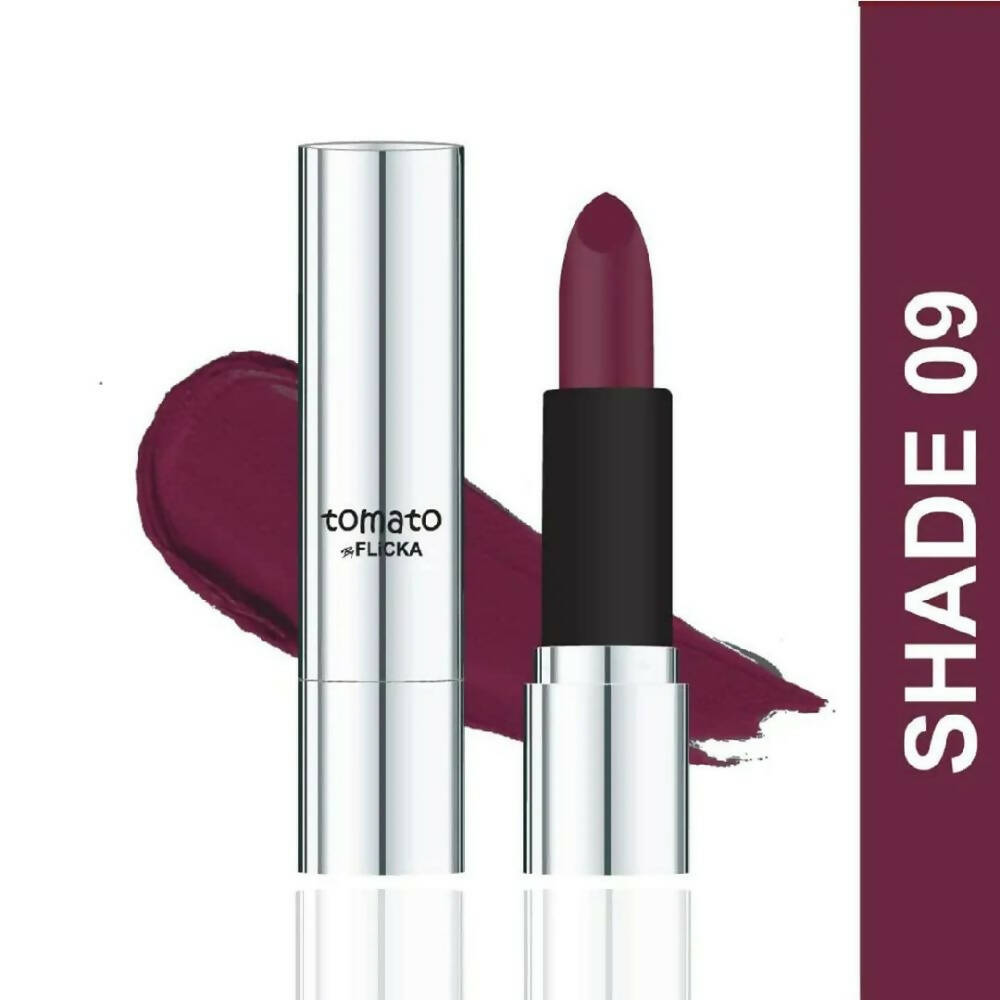 Flicka Tomato Maroon Matte Finish Lipstick Shade 09 | Grocsy