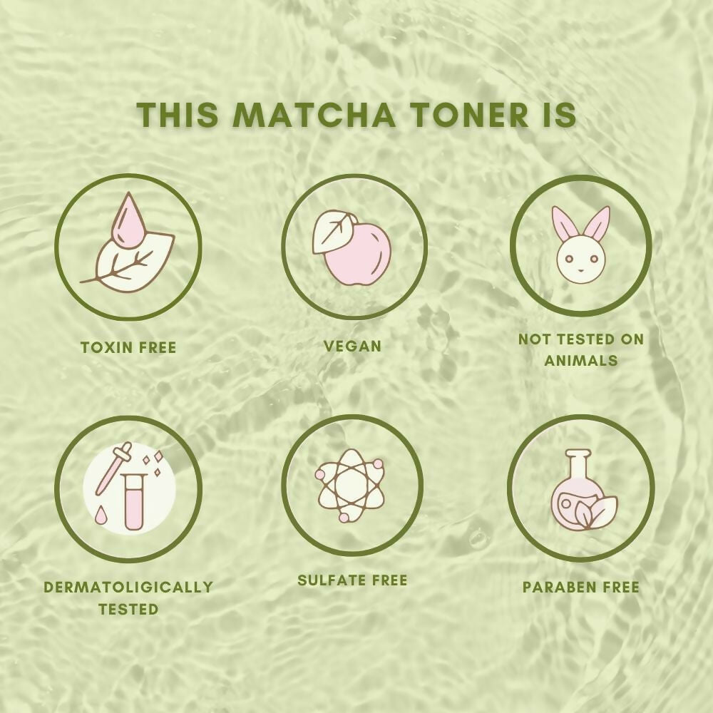 The Skin Diet Company Matcha Green Tea Toner Hydrates, Clarifies Pores, Alcohol-Free, For Oily Skin | Grocsy