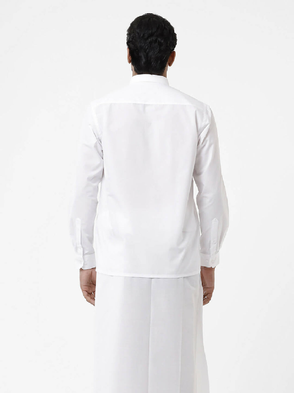 Ramraj Cotton Mens Full Sleeve Formal Poly Cotton White Shirt | Grocsy