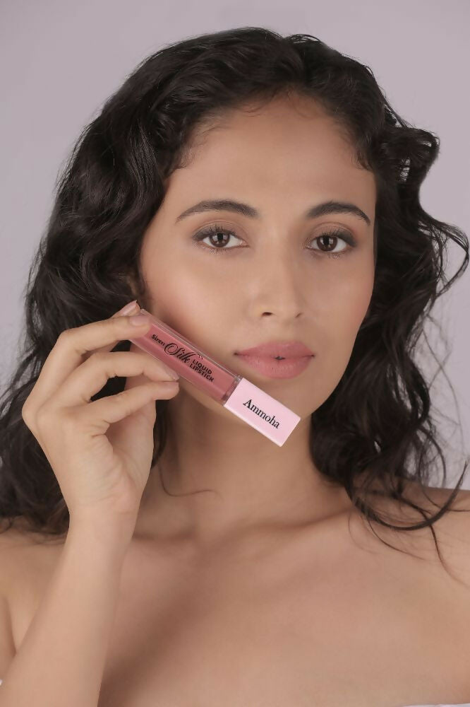 Ammoha Cosmetics Long-Lasting, Matte-Finished Almond Cream Color Liquid Lipstick | Grocsy