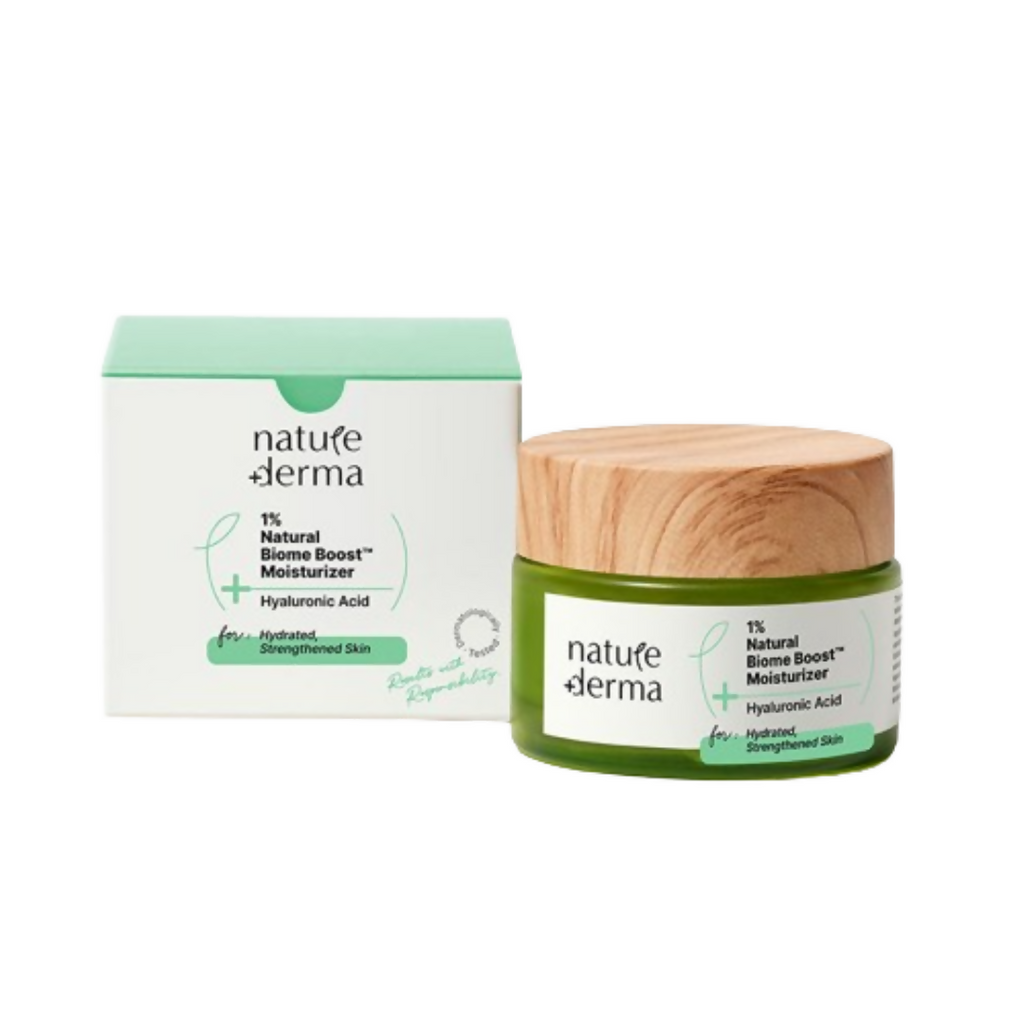 Nature Derma 1% Natural Biome-Boost Moisturizer With Hyaluronic Acid | Grocsy