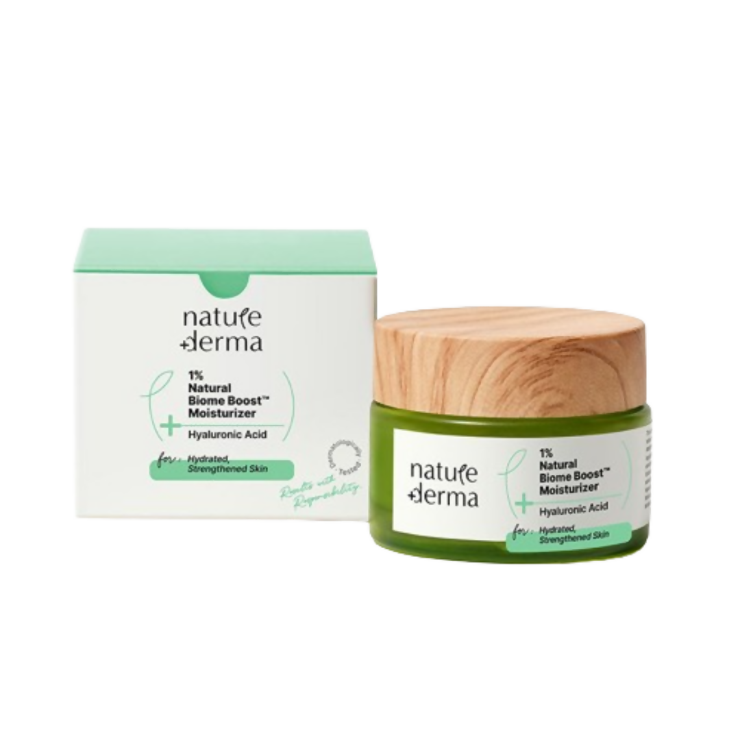 Nature Derma 1% Natural Biome-Boost Moisturizer With Hyaluronic Acid | Grocsy