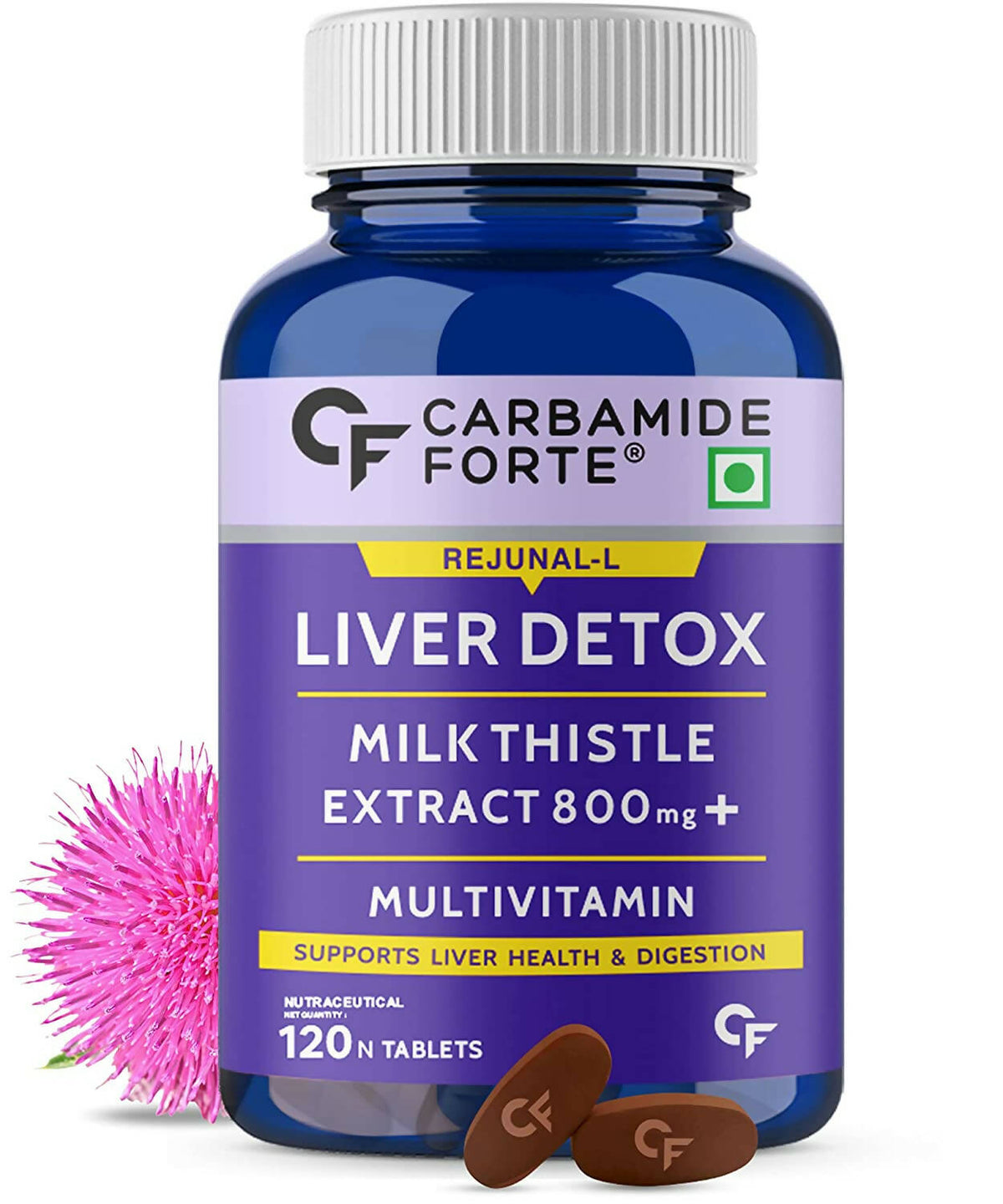 Carbamide Forte Liver Detox Tablets with Milk Thistle Extract | Grocsy