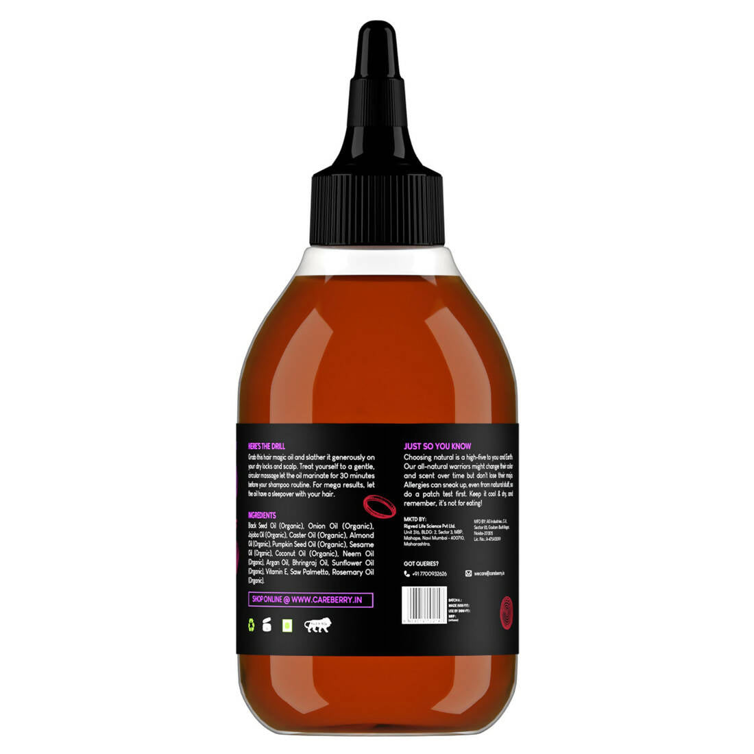 Careberry 100% Organic Red Onion & Black Seed Extract Oil | Grocsy