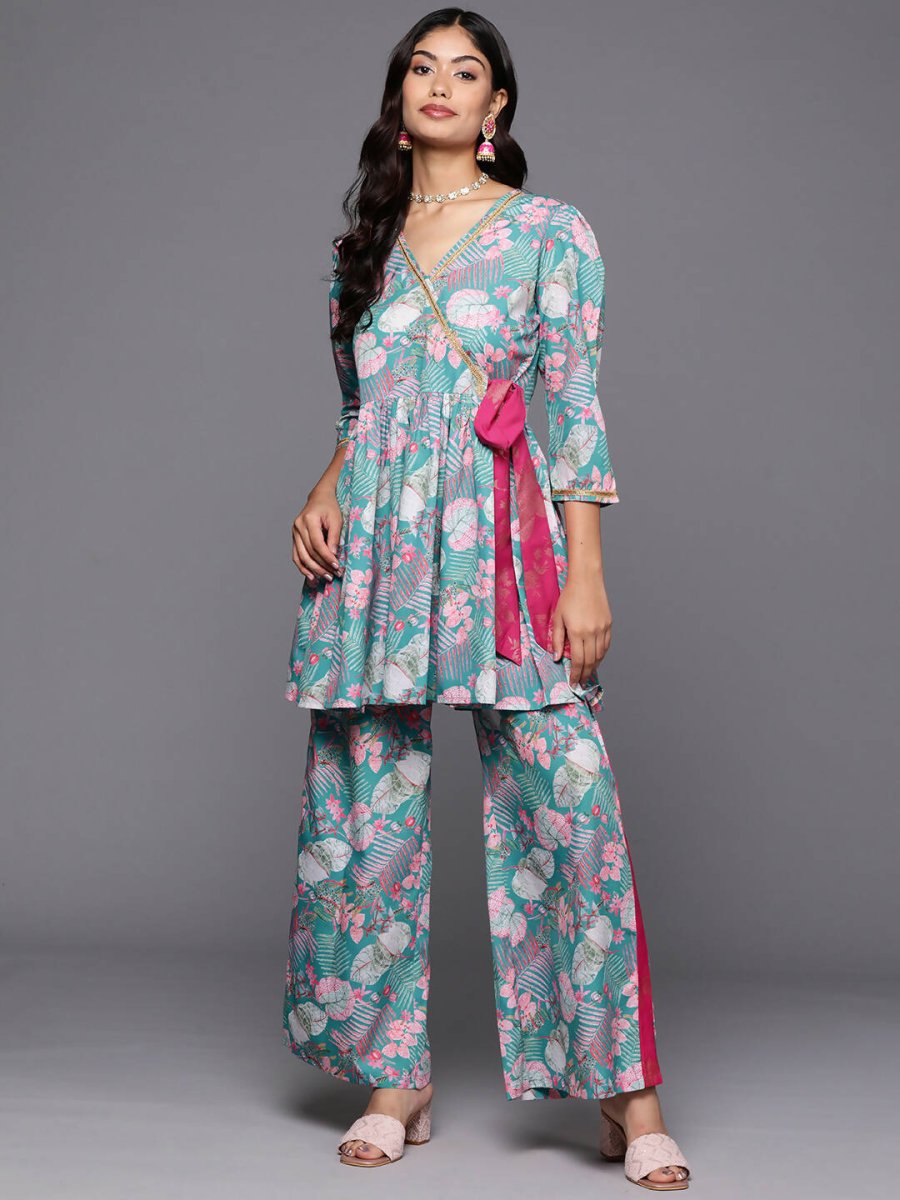 Ahalyaa Women's Traditional Wear Co-ods - Green | Grocsy