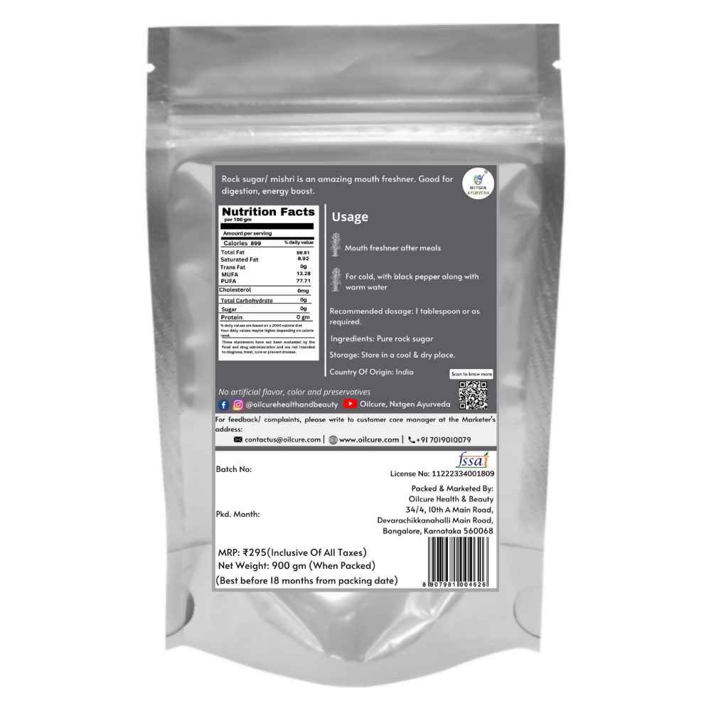 Nxtgen Ayurveda Mishri Dana (Rock Sugar Candy) | Grocsy